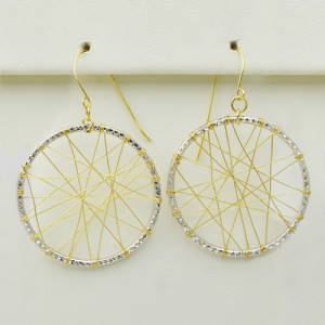 Two-Tone Dreamcatcher Earrings - Morgan's Treasure - Custom Jewelry