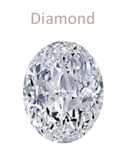 Oval-cut diamond gemstone april birthstone