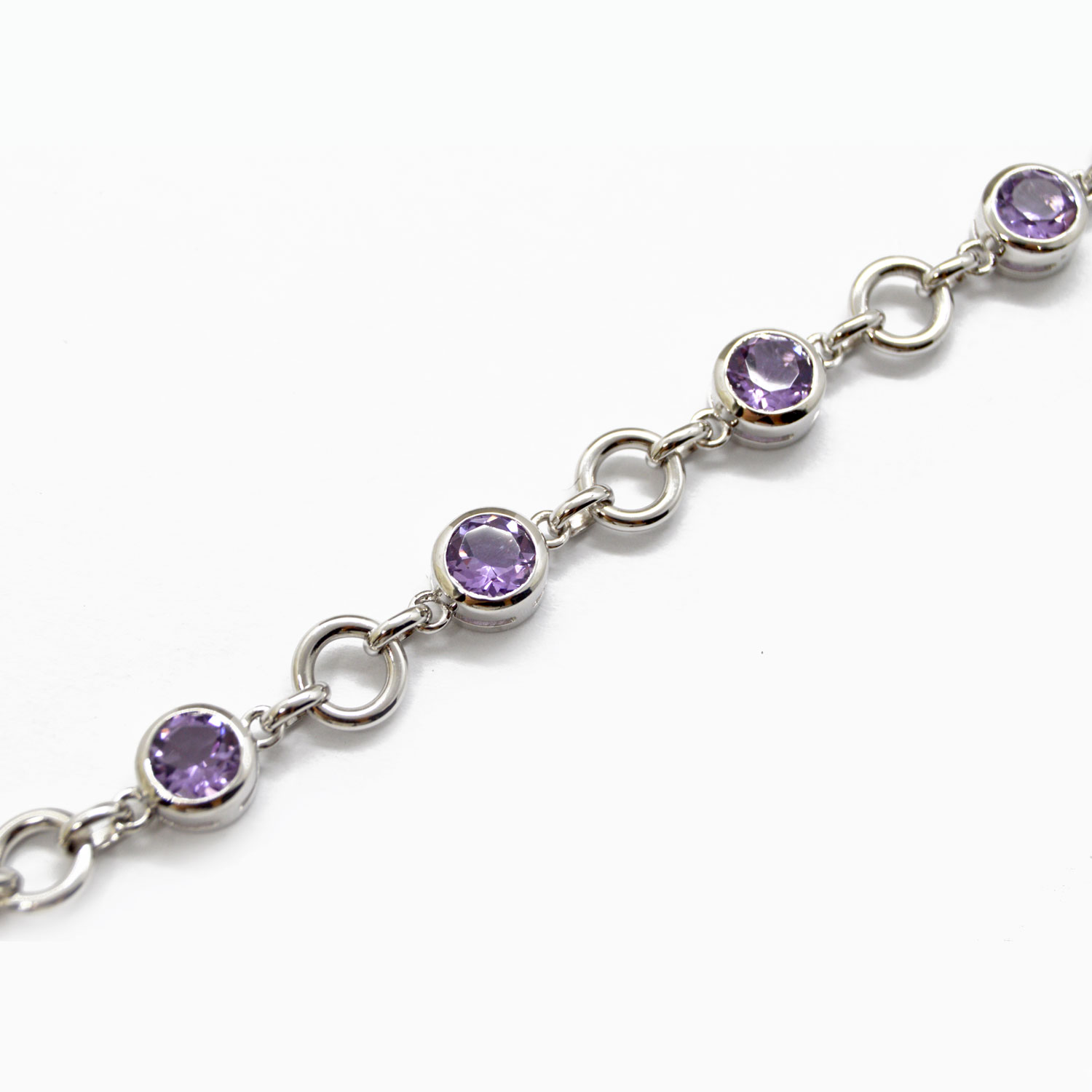 Amethyst bracelet shop sterling silver