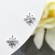 Starburst natural diamond cluster stud earrings designed by Allison Kaufman