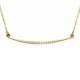 14K yellow gold diamond tapered dainty bar necklace