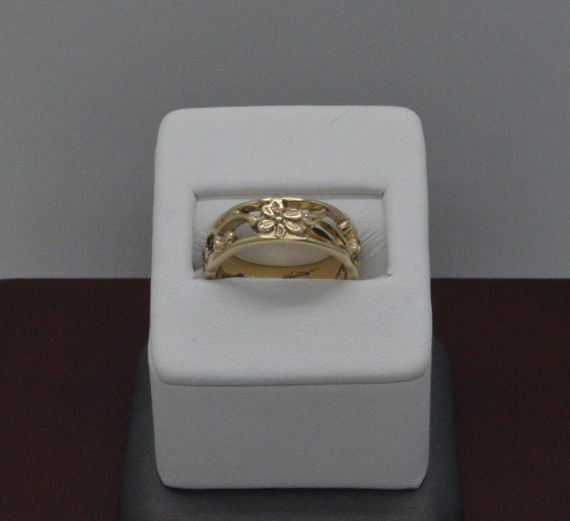 Flower Vine Ring in 14kt yellow gold