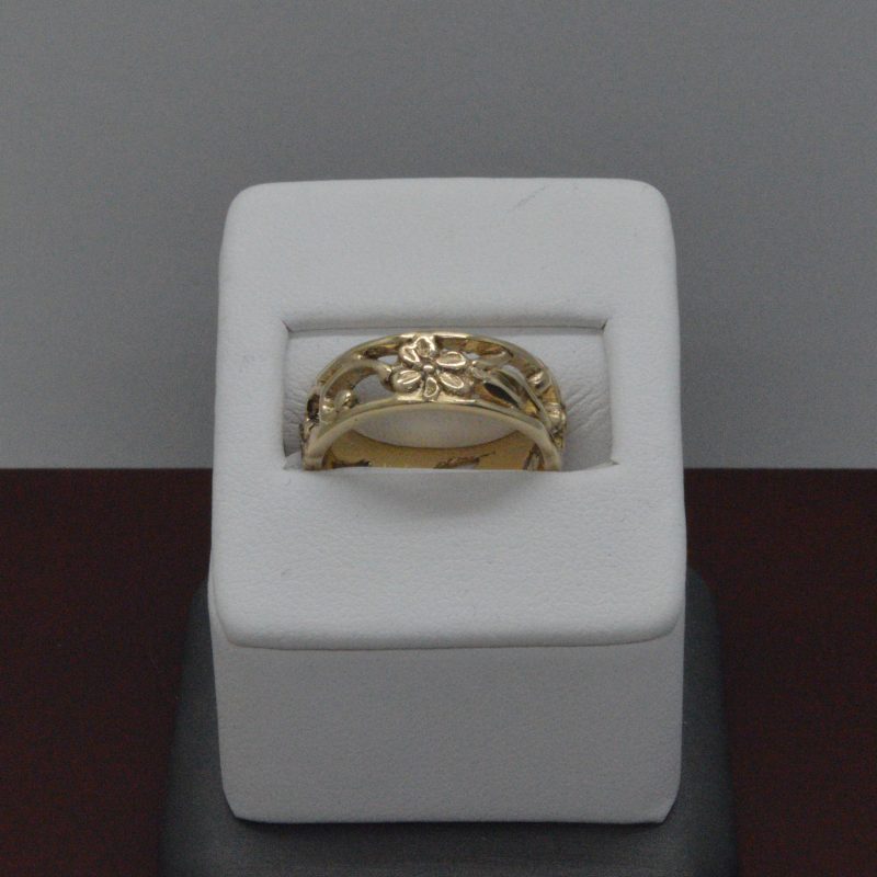 Flower Vine Ring in 14kt yellow gold