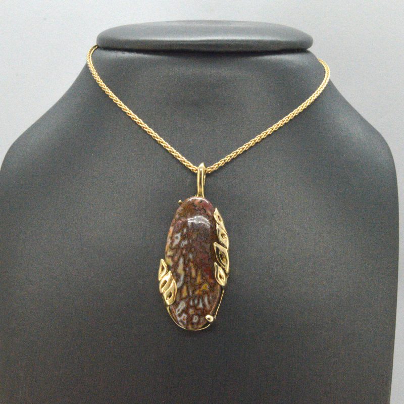 Dinosaur Bone in 14kt gold