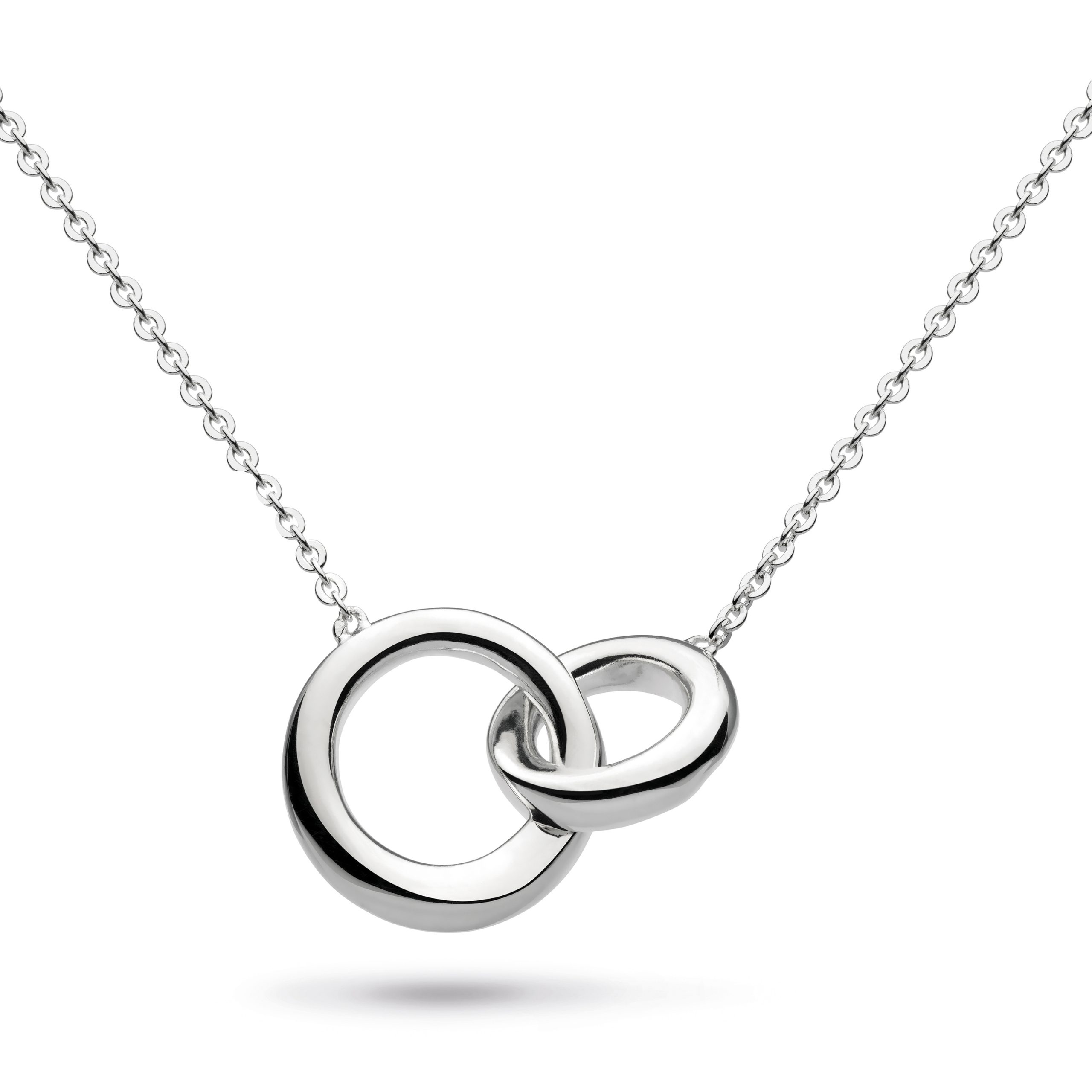 Interlocking Double Circle Necklace in Sterling Silver – Sustainable Grace