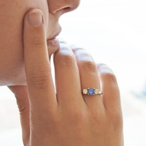 Ceylon Sapphire and Diamond Ring