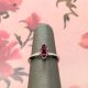 Marquise pink tourmaline ring in 14k white gold