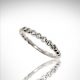 aquamarine gemstones in bezel settings, 14k white gold stackable ring